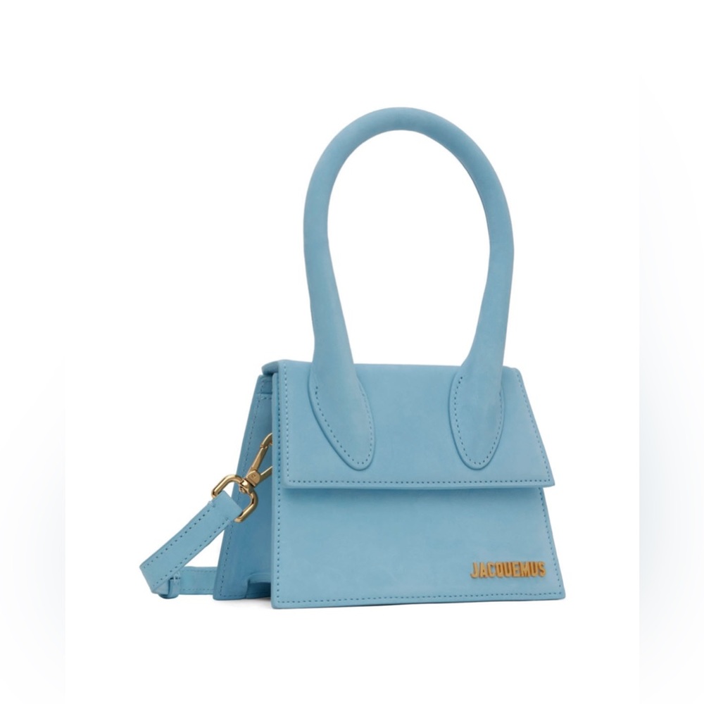 Jacquemus Sky Blue Bag with Gold Logo